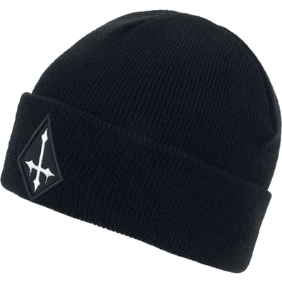 Black Blood by Gothicana - Gothic Beanie - Beanie met kruis - zwart