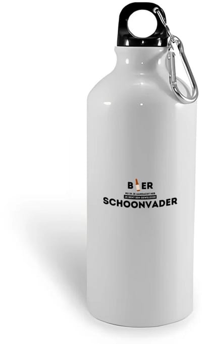 Hacebo® - bier, nu ik je aandacht heb je bent een geweldige schoonvader waterfles - de beste schoonvader - vader cadeautjes - vaderdag - verjaardagscadeau - verjaardag - cadeau - geschenk - kado - gift - water fles - 400ML