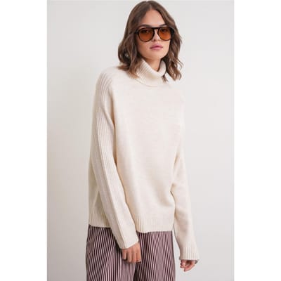 Losse Fit Turtleneck Brei Sweater