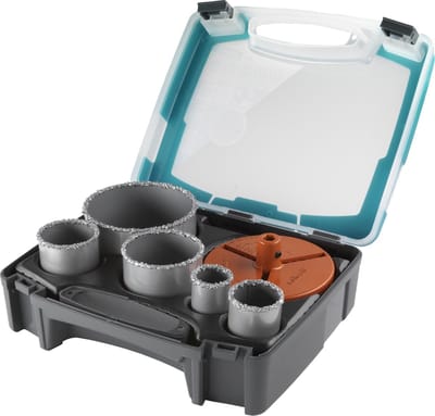 wolfcraft - Gatenzaag SET 33 tot 103 mm - Voor steen - 7 delig - 5424000