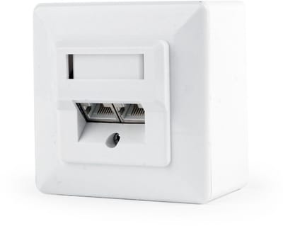 Cablexpert STP CAT6 Opbouwdoos - 2x RJ45 - Wit