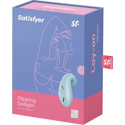 Satisfyer, vibrator, oplegvibrator, 'Dipping Delight', 2 motoren, gemaakt van siliconen