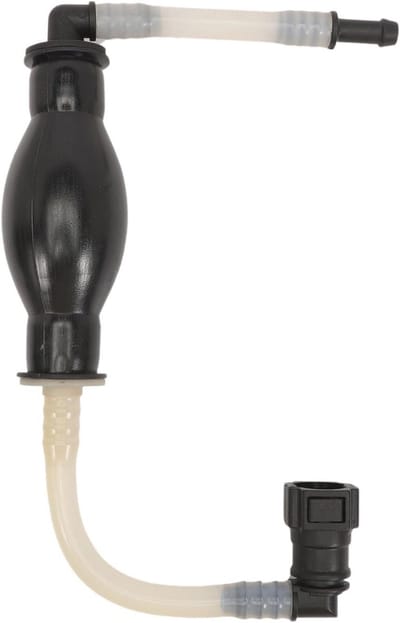 Brandstofslang met Pomp - Brandstofleiding Primerpomp - Motoronderhoud - Hoge Kwaliteit Rubber Plastic - 20 Centimeter - Wit Zwart