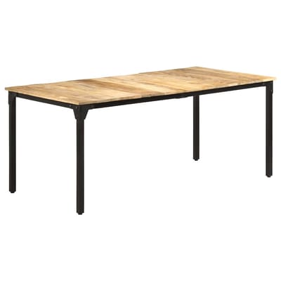 vidaXL - Eettafel - 180x90x76 - cm - ruw - mangohout