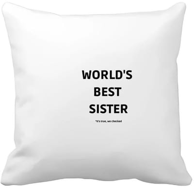 Akyol - world's best sister it's true we checked Kussen hoes - Zus - werelds beste zus - verjaardag - cadeautje voor zus - zus artikelen - kado - geschenk - 40 bij 40 cm