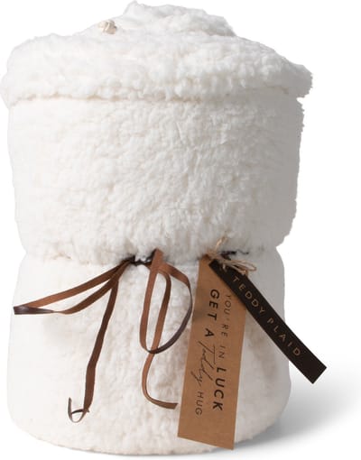 SENZA Teddy plaid - Deken - Hoogpolig - Anti-allergisch - Wit - 160 x 120 cm