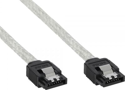 SATA datakabel - rond - SATA600 - 6 Gbit/s / transparant - 0,50 meter