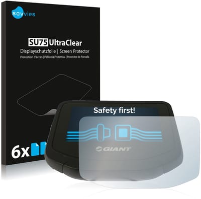 Savvies - Screenprotector voor Giant RideControl Evo - Folie Beschermfolie transparant 6 Stuks