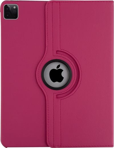 Draaibaar Tablethoes met Standaard geschikt voor Apple iPad Pro 11 (2020/2021/2022) | Tabletcase Bookcase met regelbare standen | Tablet Hoes Hoesje met 360 graden Rotatie - Roze