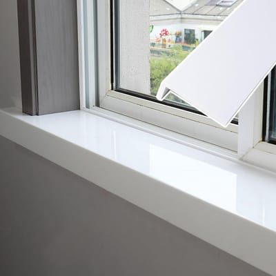 Vensterbank Afdekking - Acryl Bescherming - Binnenhuis Decoratie - Waterdicht & Snijdbaar - L-110cm B-18cm - Wit