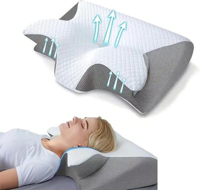 Ergonomisch Nekkussen van Geheugenschuim voor Rug-, Zij- en Buikslapers ter Verlichting van Pijn en Verbetering van Slaapkwaliteit