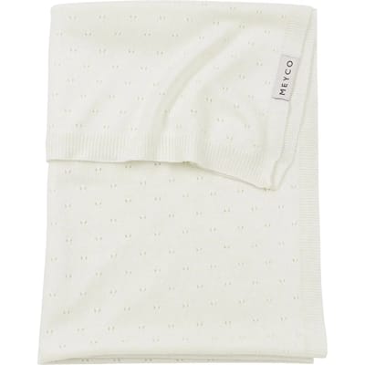 Meyco Baby Ajour ledikant deken - bamboe - offwhite - 100x150cm - 0.3 TOG