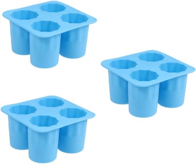 VHV - IJsbalvorm - siliconen shotglasvorm 3 stuks - 4 cup - voor whisky, cocktails, koffie en drankjes
