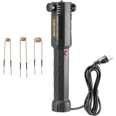 VEVOR inductieverwarmer voor het verwijderen van schroeven, 1100W magnetische inductieverwarmerset, verwarmer voor het verwijderen van roestige schroeven, autoreparatiegereedschap met 3 spoelen