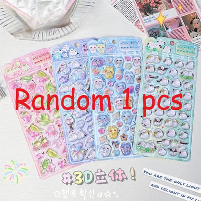 Schattige Dier Popzegel 3D Puffy Stickers Kawaii Edelsteen voor Journal Knutselen en Kinderen Mooi Cadeau Hoge Kwaliteit Bouwen