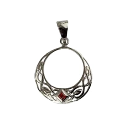 Zilveren hanger Keltische knoop met zirkonium (K5309)