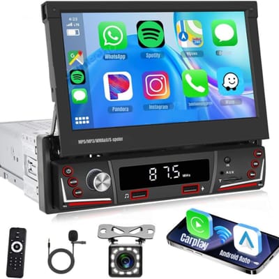 Core® Autoradio met Klapscherm – Autoradio met Bluetooth Klapscherm – Klapscherm Autoradio in 7 Kleuren – Zwart - ‎18x 6x 19cm; 1.5 kg
