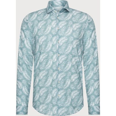 Blue Industry Het feather-print overhemd |
