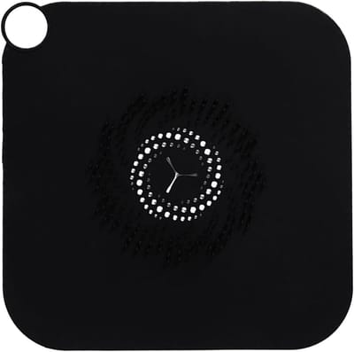 Haarstopper Afvoer - Zeef Bodemfilter - Verstopping Voorkomen - Flexibele Siliconen - 28x28 cm - Zwart