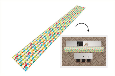 Keukenloper - Keukenmat - Patronen - Trekker - Kleuren - 400x50 cm - Keuken vloerkleed