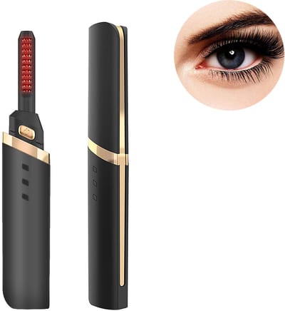 longziming -Elektrische Wimperkruller – Verwarmd, USB Oplaadbaar, Langdurige Krul & Compact Design – Zwart