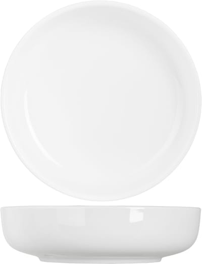 Cosy&Trendy Diepe Borden Moon White 4-delig Ø 19 cm – Porselein – Vaatwasser-, Magnetron- & Ovenbestendig