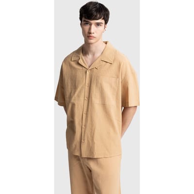Gestructureerde Korte Mouwen Shirt