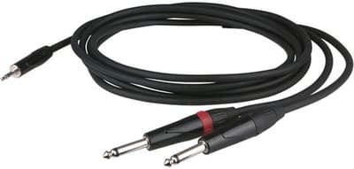 DAP FLX313 - Stereo mini-jack - 2x mono jack, 3 mtr.