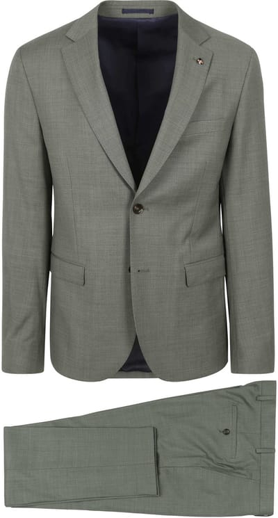 Colbert Suitable Strato Toulon Kostuum Wol Groen