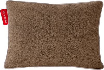 Auronic Warmtekussen - Sherpa Fleece - 45x60 - Draadloos - Oplaadbaar - Elektrisch kussen - Infrarood - Bruin