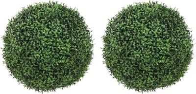 Kunstbuxusballen Set - Decoratieve Planten - Buiten Decoratie - UV-Bestendig Materiaal - 42 cm Diameter - Groen