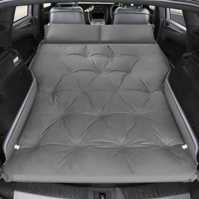 Automatras - Autobed Luchtbed - Comfortabel Reizen - Zelfopblaasbaar - 5 cm dik - Grijs
