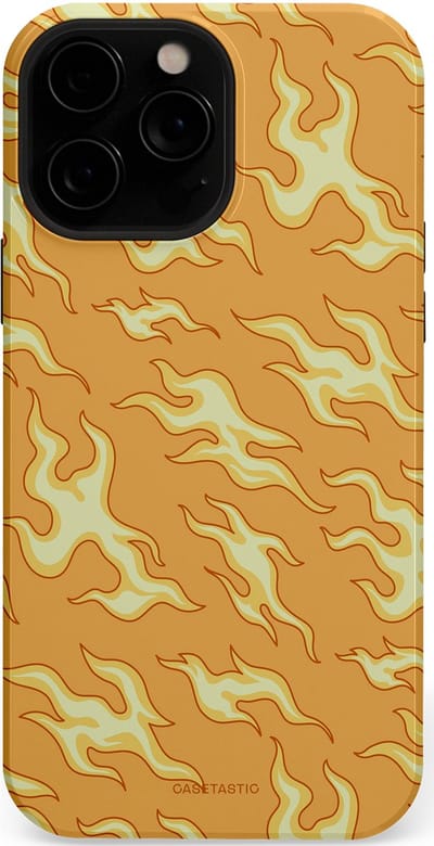 Casetastic Hoesje Geschikt voor Apple iPhone 13 Pro Max Magsafe - Stijlvolle Beschermende Duo-layer Case - Vlammen van passie