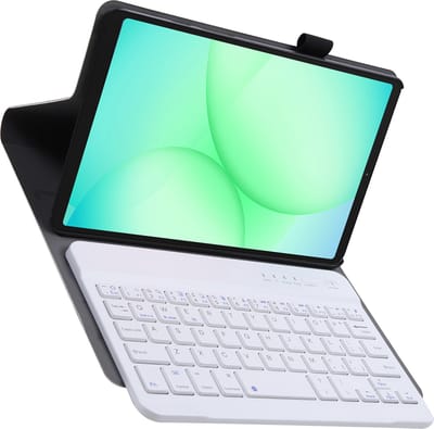 Hoes Geschikt voor Samsung Galaxy Tab A9 - Toetsenbord Case - Keyboard Book Cover - Hoesje - Goud