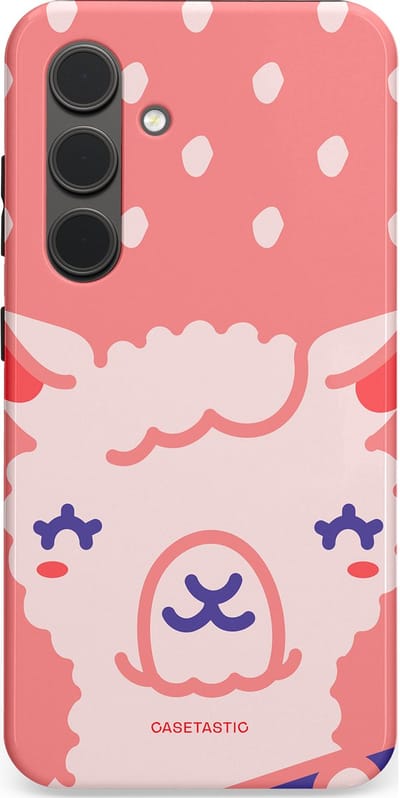 Casetastic Hoesje Geschikt voor Samsung S24 - Stijlvolle Beschermende Duo-layer Case - Lama beat