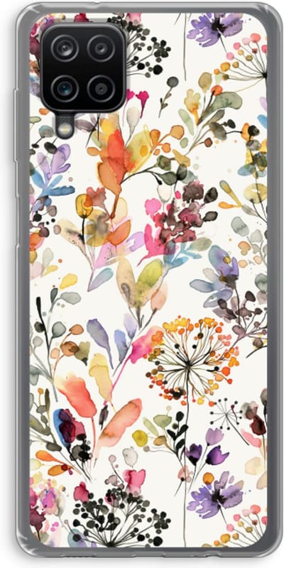 Hoesje geschikt voor Samsung Galaxy A12 hoesje - Wilde grassen - Soft Cover Telefoonhoesje - Bescherming aan alle Kanten en Schermrand
