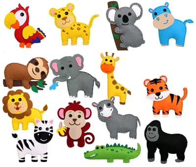Naaiset voor kinderen - Knutselpakket Meisjes en Jongens - Safari Jungle