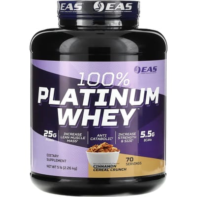 100% Platinum Whey, Kaneel Ontbijtgranen Crunch, 2,26 kg(5 pond)