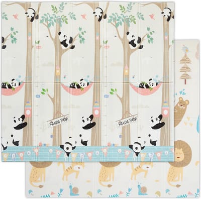 speelmat dierenprint - opvouwbaar - 195x175 cm - zonder schadelijke stoffen - schuimstof