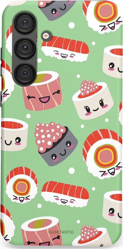 Casetastic Hoesje Geschikt voor Samsung S25 Plus - Stijlvolle Beschermende Duo-layer Case - Sushi wonders