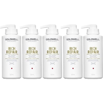 5x Goldwell Dualsenses Rich Repair 60 sec. Treatment 500ml