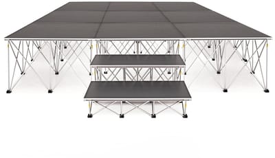 3 m x 3 m Draagbaar Podiumpakket van Gear4music, 60 cm