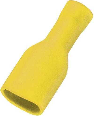 TRU COMPONENTS 1572130 Platte stekker (female) Insteekbreedte: 6.4 mm Insteekdikte: 0.8 mm 180 ° Volledig geïsoleerd Ge