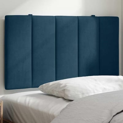 Hoofdbordkussen - Bedkussen - Rugondersteuning - Zacht fluweel - 80 cm - Blauw