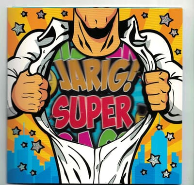 Wenskaart - muziekkaart - pop-out wenskaart - kaart met muziek - wenskaart met licht - wenskaart hologram - jarig - verjaardag - super jarig - hologram - van harte gefeliciteerd - stoere jarige
