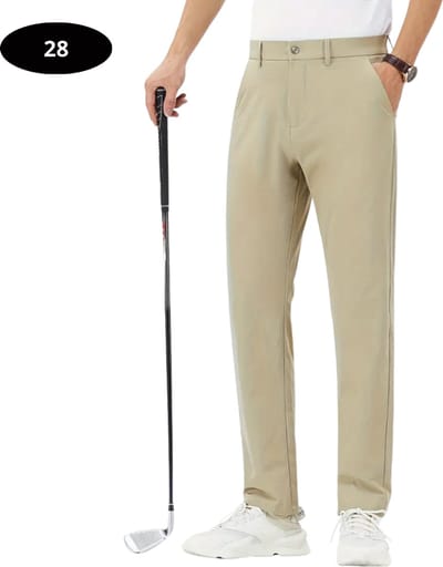 Livano Golfbroek Heren - Golfkleding - Golfen - Golf Accessoires - Nette Pantalon - Beige XXS - Maat 42