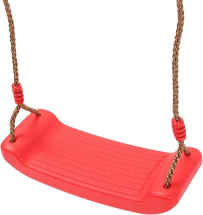 Kunststof Schommelzitje - Schommel Stoel - Buiten Spelen - Milieuvriendelijk PE Materiaal - 45 x 18 x 11 cm - Rood