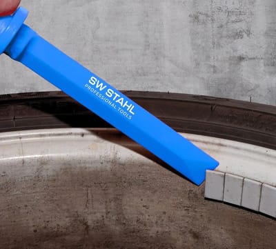 SW-Stahl 94850L Zelfklevende gewichtsverwijderaar I Verwijderaar voor bandenbalanceergewichten I Remover Zelfklevende balanceergewichten I voor aluminium velgen I Velggewichtverwijderaar I Blauw