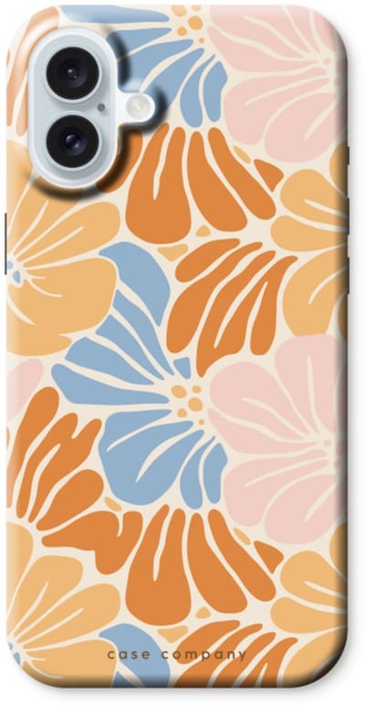 Case Company® - Hoesje geschikt voor iPhone 16 Plus hoesje - Flowers Pattern 2 - Tough Case - Maximale Bescherming alle Kanten en Schermrand