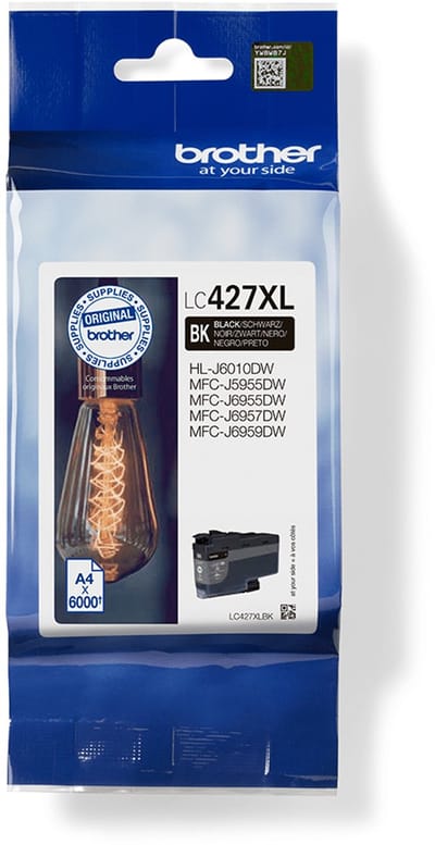 Brother LC-427XLBK inktcartridge 1 stuk(s) Origineel Hoog (XL) rendement Zwart